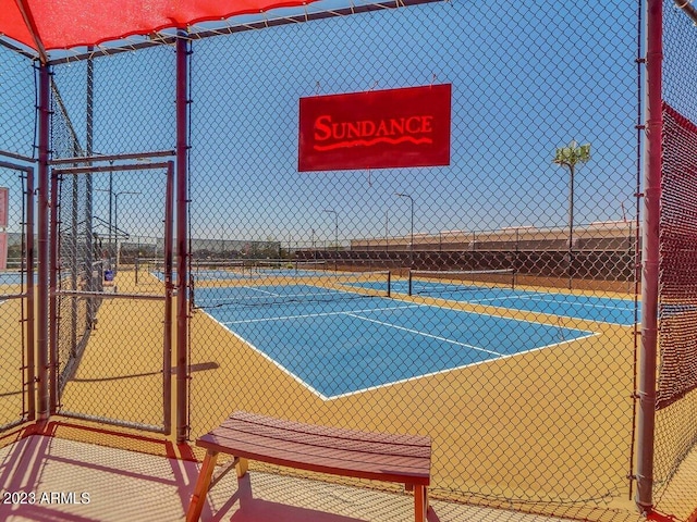 view of tennis court