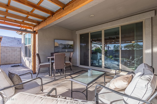 view of patio / terrace with an outdoor hangout area