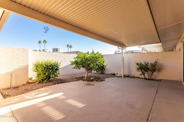 view of patio featuring central AC