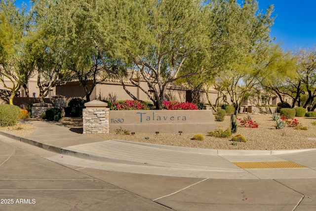 view of community sign