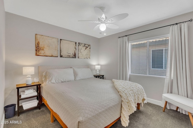 1264 S Sierra St, Gilbert, AZ 85296 - carpeted bedroom with baseboards and a ceiling fan
