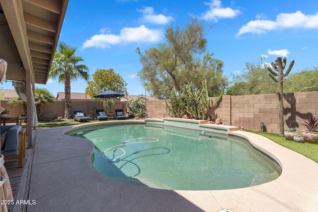 1264 S Sierra St, Gilbert, AZ 85296 - view of swimming pool with a fenced backyard and a patio