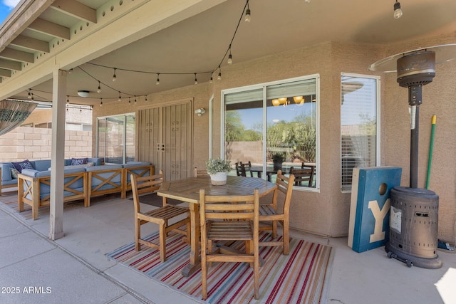 1264 S Sierra St, Gilbert, AZ 85296 - view of patio / terrace featuring an outdoor living space and outdoor dining space