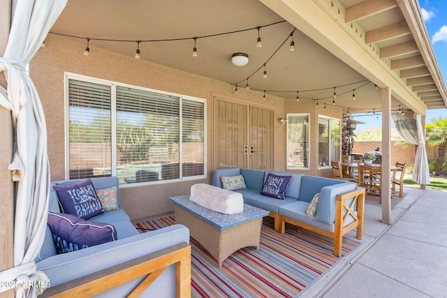1264 S Sierra St, Gilbert, AZ 85296 - view of patio / terrace with an outdoor hangout area and outdoor dining space