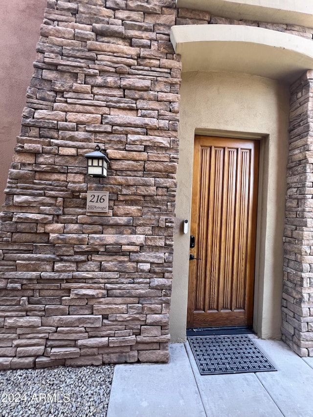 view of doorway to property