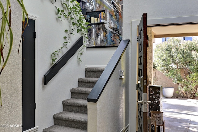 view of stairway