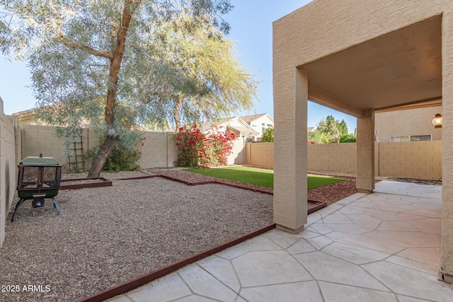 view of yard featuring a patio