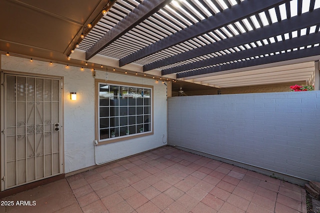 view of patio / terrace with a pergola