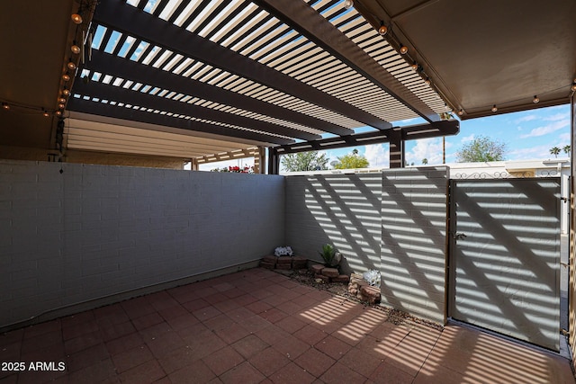 view of patio / terrace featuring a fenced backyard