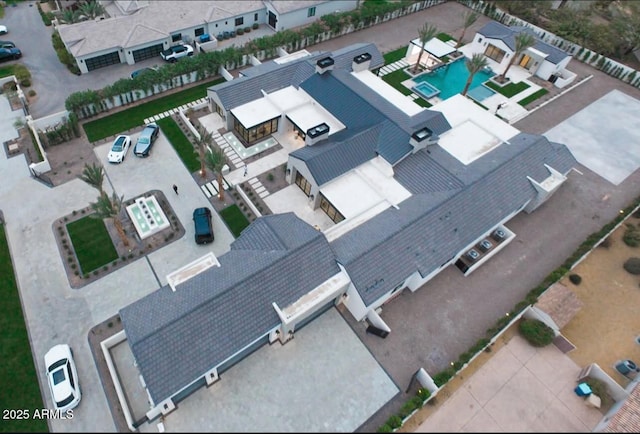 aerial view featuring a residential view