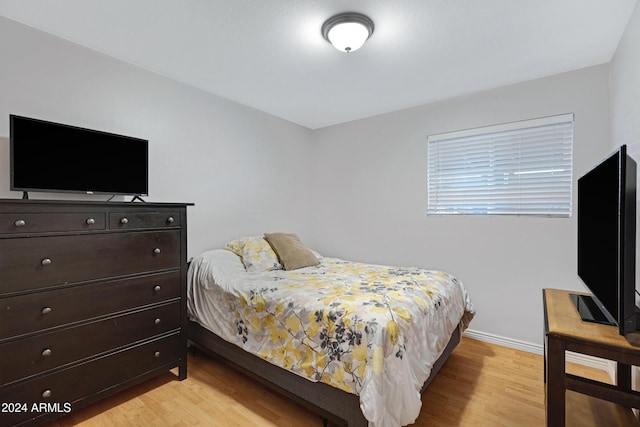 bedroom featuring light hardwood / wood-style flooring