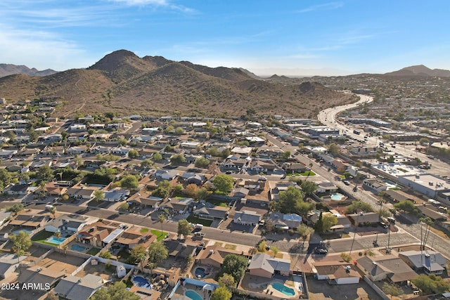 exterior space featuring a mountain view