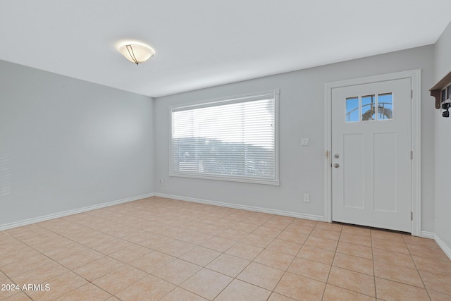 view of tiled entrance foyer