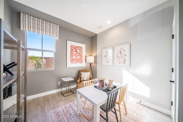 12239 W Caraveo Pl, Peoria, AZ 85383 - office space with light wood-type flooring, baseboards, and recessed lighting