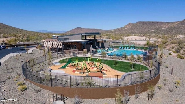 12239 W Caraveo Pl, Peoria, AZ 85383 - view of community featuring a mountain view and fence