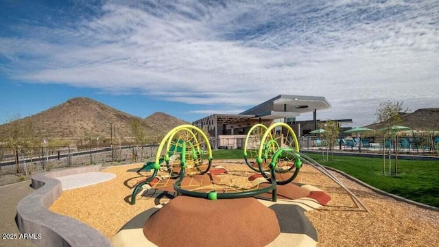 12239 W Caraveo Pl, Peoria, AZ 85383 - community play area with fence and a mountain view