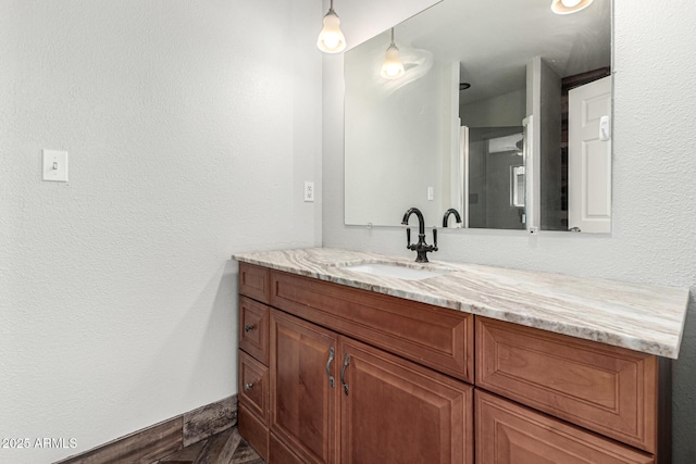 725 S Power Rd Unit 101, Mesa, AZ 85206 - bathroom with vanity and a textured wall
