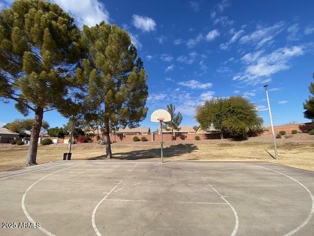 view of sport court