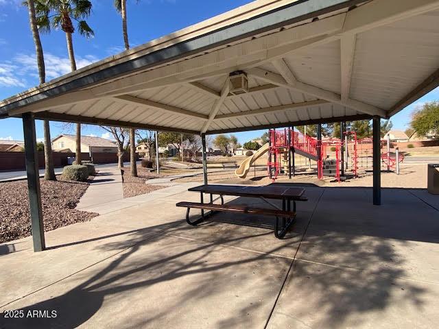 view of home's community featuring a gazebo and a playground