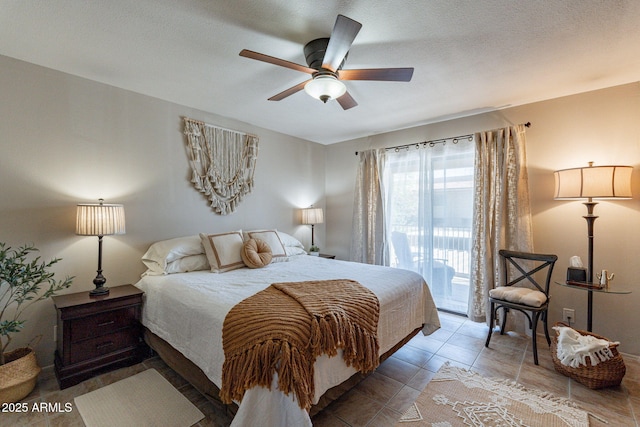 12635 N La Montana Dr Unit 17, Fountain Hills, AZ 85268 - bedroom with access to exterior and ceiling fan