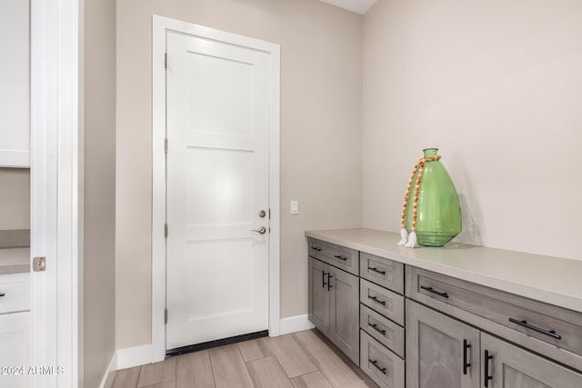 doorway featuring light hardwood / wood-style flooring