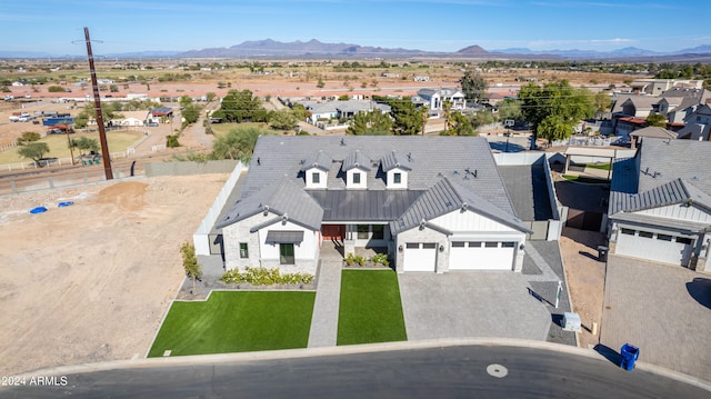 aerial view featuring a mountain view