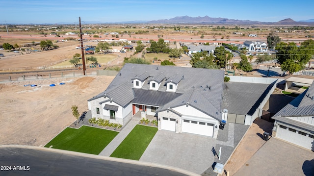 aerial view featuring a mountain view