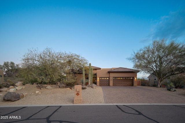 view of front of house featuring a garage