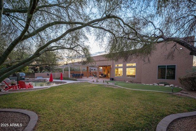 view of yard with a patio