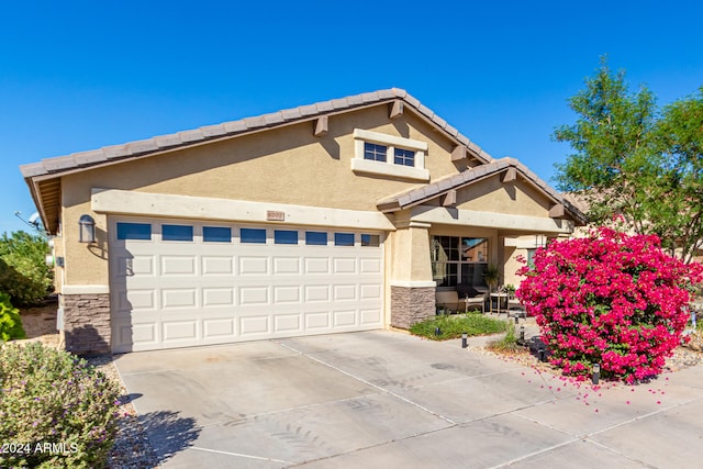 craftsman inspired home featuring a garage