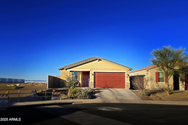 ranch-style house with a garage