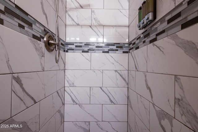 details with tiled shower