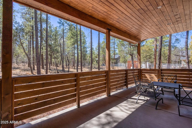 view of sunroom