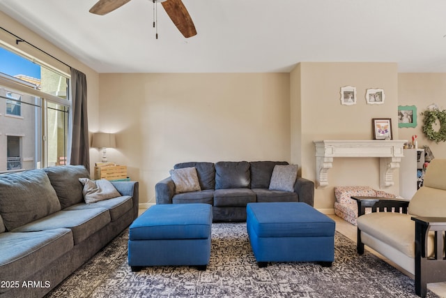 2150 W Alameda Rd Unit 1313, Phoenix, AZ 85085 - living room with a ceiling fan and baseboards