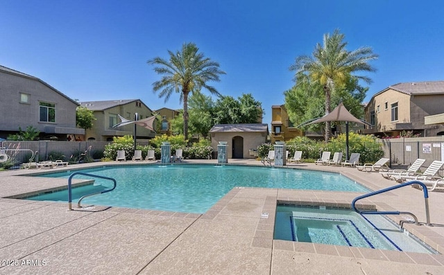 2150 W Alameda Rd Unit 1313, Phoenix, AZ 85085 - community pool featuring a hot tub, a patio area, and a residential view
