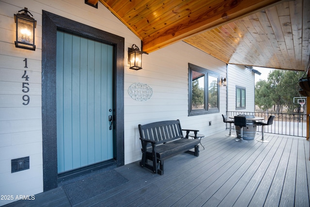 view of wooden terrace