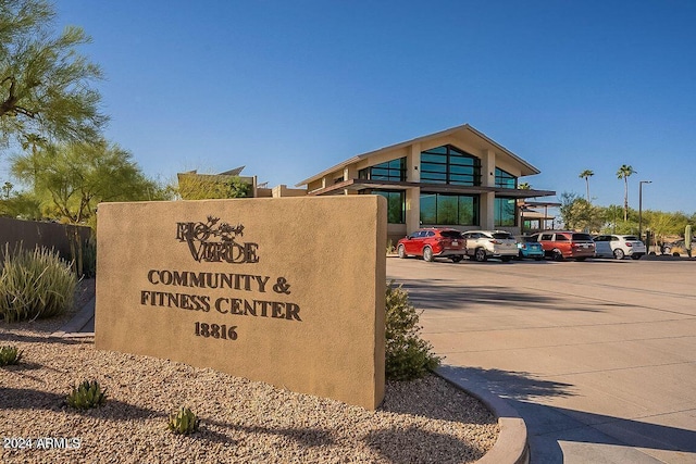 view of community sign