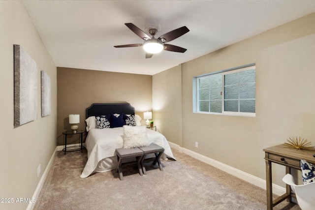 2110 W Navarro Ave, Mesa, AZ 85202 - carpeted bedroom featuring baseboards and a ceiling fan
