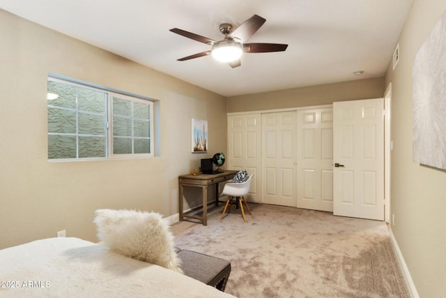 2110 W Navarro Ave, Mesa, AZ 85202 - carpeted office featuring ceiling fan and baseboards