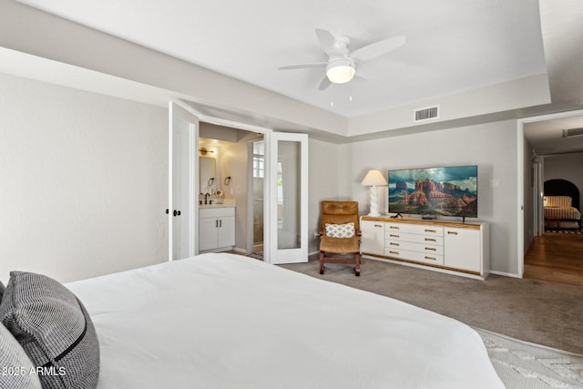 14802 N 3rd Ave, Phoenix, AZ 85023 - bedroom featuring carpet flooring, baseboards, visible vents, and connected bathroom