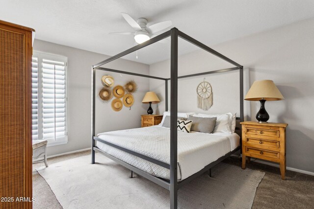 14802 N 3rd Ave, Phoenix, AZ 85023 - bedroom with a ceiling fan, baseboards, light colored carpet, and multiple windows