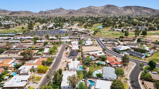 14802 N 3rd Ave, Phoenix, AZ 85023 - bird's eye view featuring a residential view, a mountain view, and golf course view