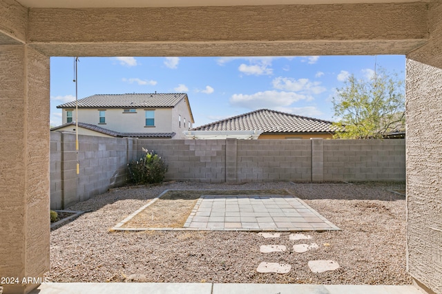 view of yard with a patio area