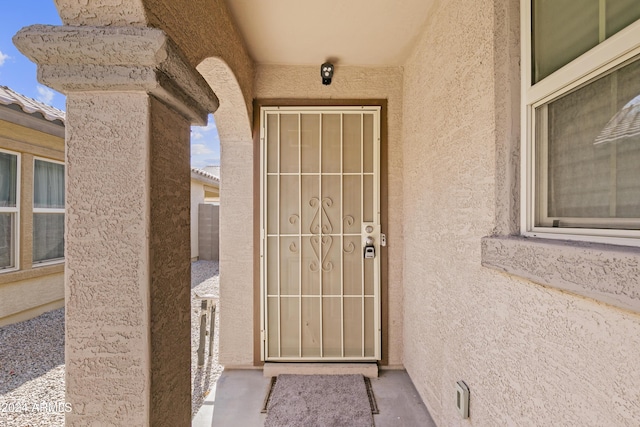 view of doorway to property