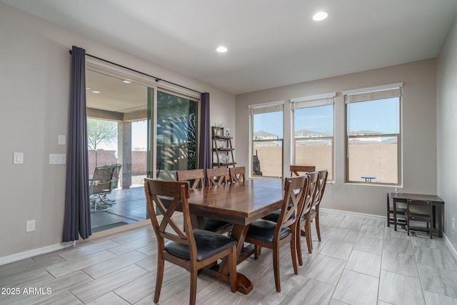 view of dining area