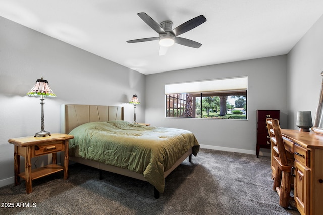 347 Leisure World, Mesa, AZ 85206 - carpeted bedroom featuring baseboards and a ceiling fan