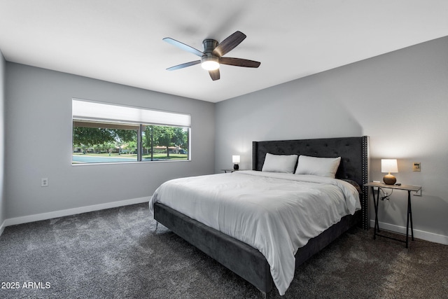 347 Leisure World, Mesa, AZ 85206 - carpeted bedroom with baseboards and ceiling fan