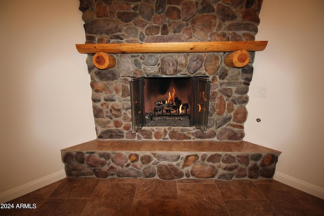 details with a fireplace