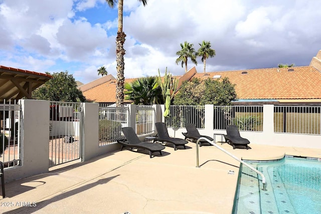 view of pool with a patio area