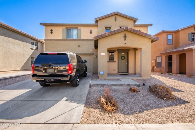 view of front of home featuring a garage